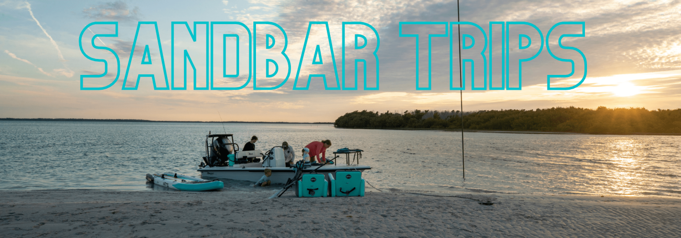 Sandbar guided fishing trips with Push It Good Inshore Charters.